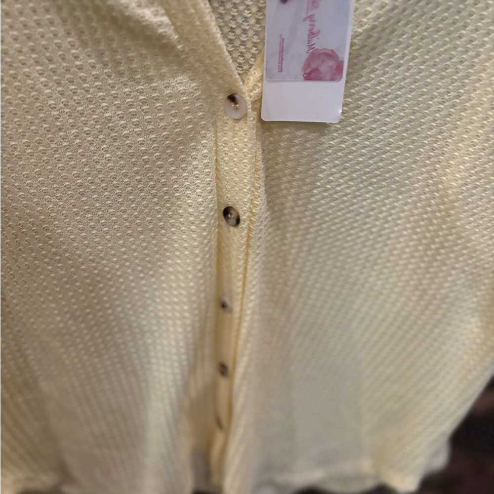 LA MIEL Cream Textured Knit Cardigan